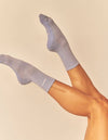 Lucky Honey Alpine Crew Grip Sock in Opal