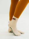TCC Gingham Christmas Bow Sock | Pilates & Barre Grippy Socks