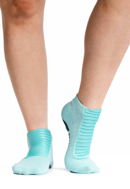 Moto Grip Sock – Closed Toe Grip Sock: Aqua