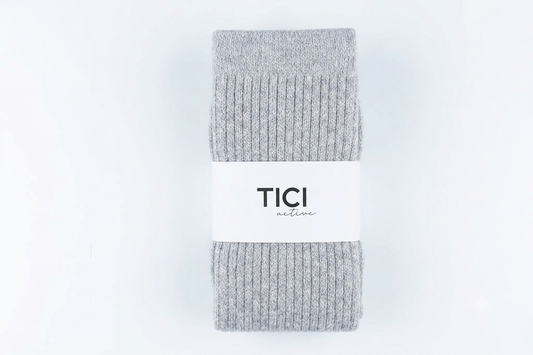 Gray Scrunch Grip Socks