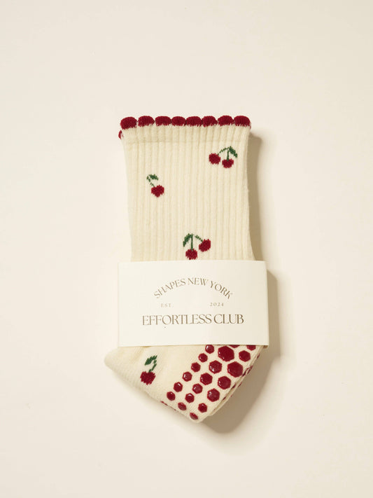 🍒 Little Cherry Petal Grip Sock