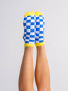 Ankle - Banana Disco Check Grip Socks