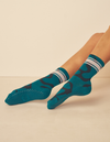 Lucky Honey Wild Side Crew grip socks — animal-print product photo 1