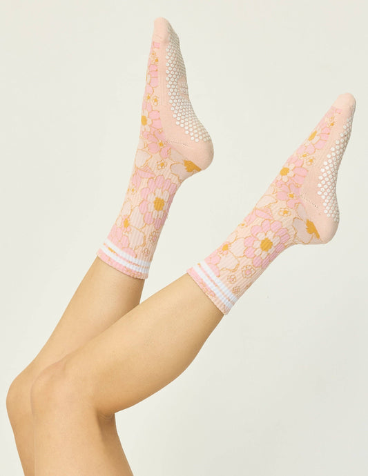 The Floral Grip Sock (Flower Power)
