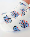 Petal Full Foot Grip Sock: Blue