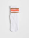 🌅 Campus Quarter Grip Sock – Coral + Dune