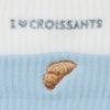 Aria Stacked Grip Sock - I Love Croissants