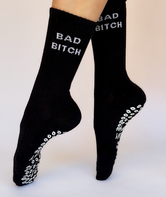 Bad Bitch Grip Sock – Black
