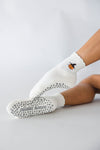 Pumpkin Witch Scallop High Ankle Grip Sock