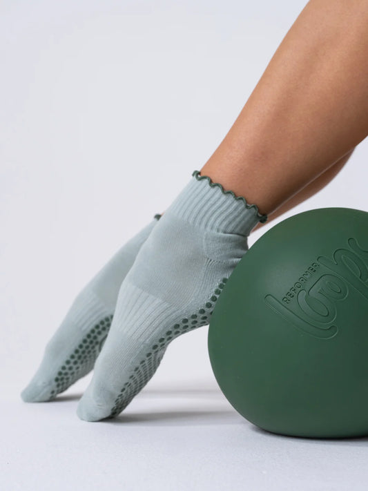 Ruffle Grip Sock – Mint