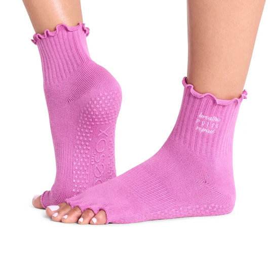 Half Toe Melody Grip Socks: Azalea Mantra