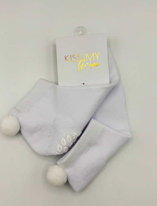 Sock It To Me Grip Sock – Bunny White