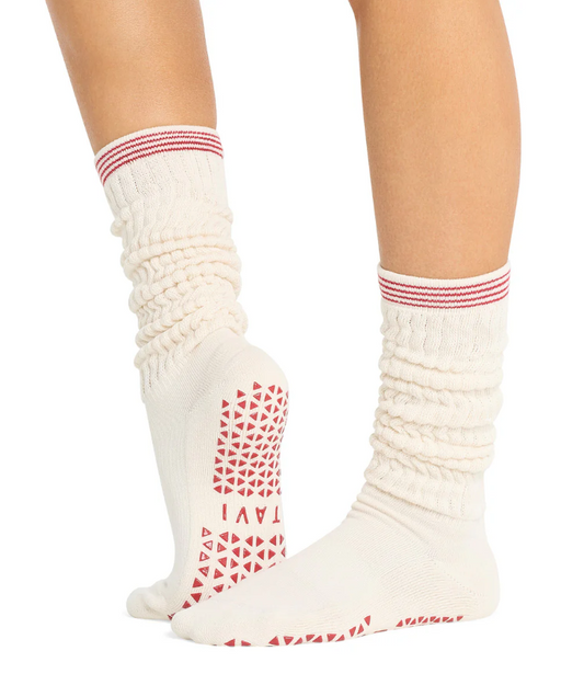 Stacy Grip Slouch - Sleigh Stripe