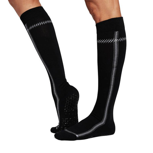 Jane Knee High Grip Sock - Ebony Plaid