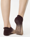 Wyatt Full Foot Grip Sock - Mocha