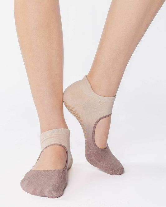 Nina Strap Grip Sock - Cappuccino