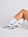 Lucky Honey White Polka Dot Chunky Scrunch grip sock