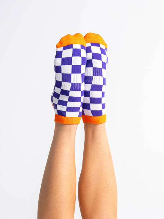 Ankle - Spicy Disco Check Grip Socks