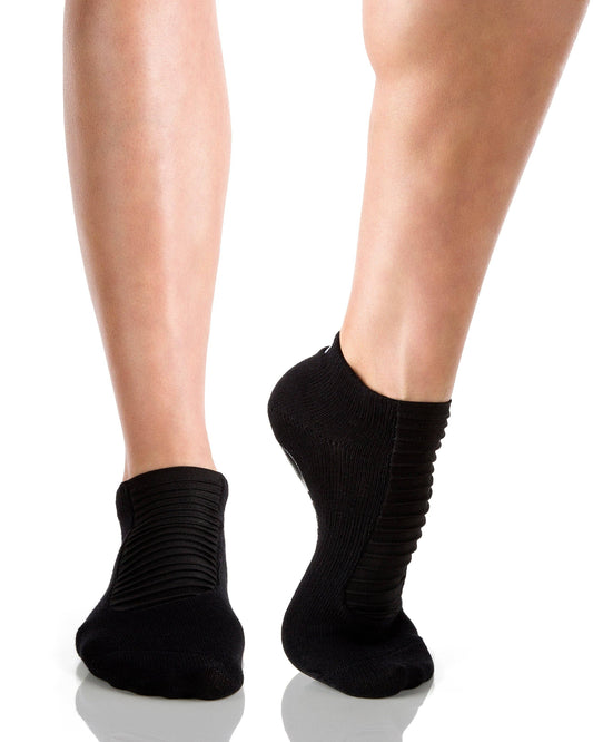 Moto Closed Toe Grip Sock: Black