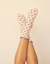 Lucky Honey The Dolly Grip Sock (Blush/Black)