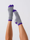 Fright Club Purple ankle grip socks