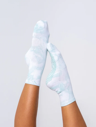 Studio Grip Sock – Mint Tie-Dye