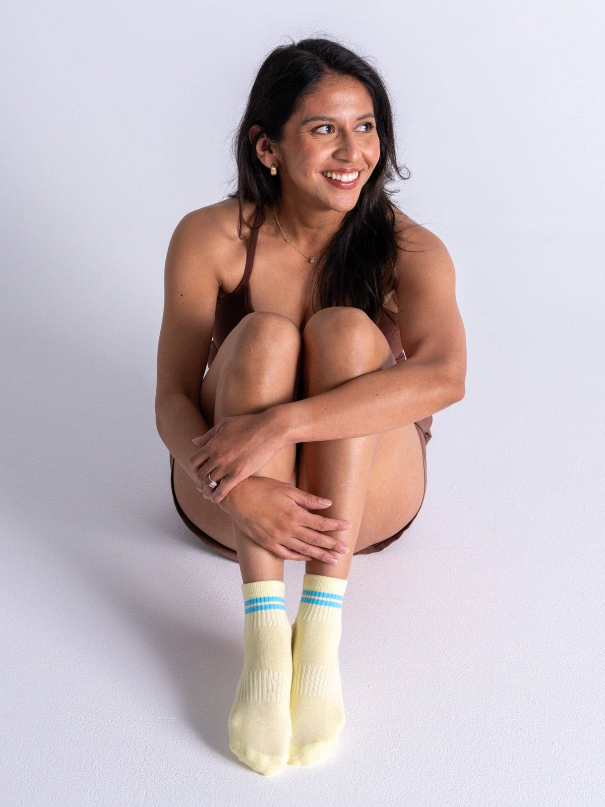 Quarter - Yellow + Blue Stripe