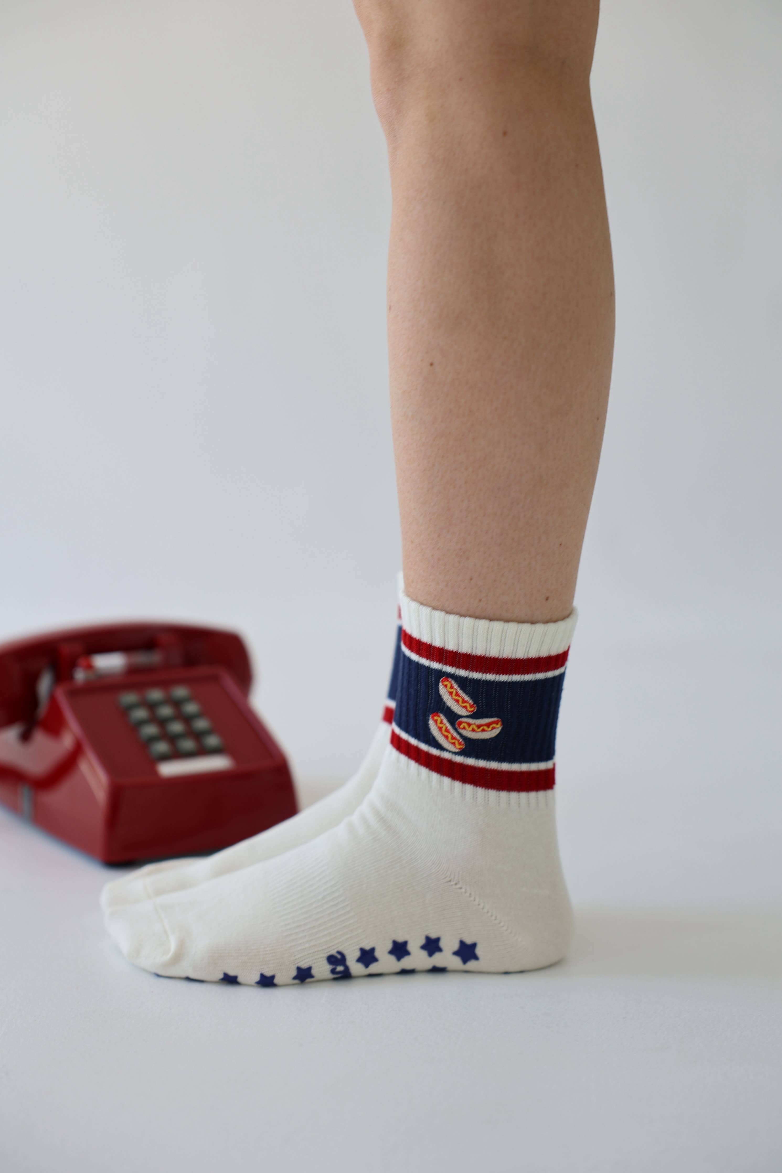 Cookout to Studio Hotdog Grip Sock