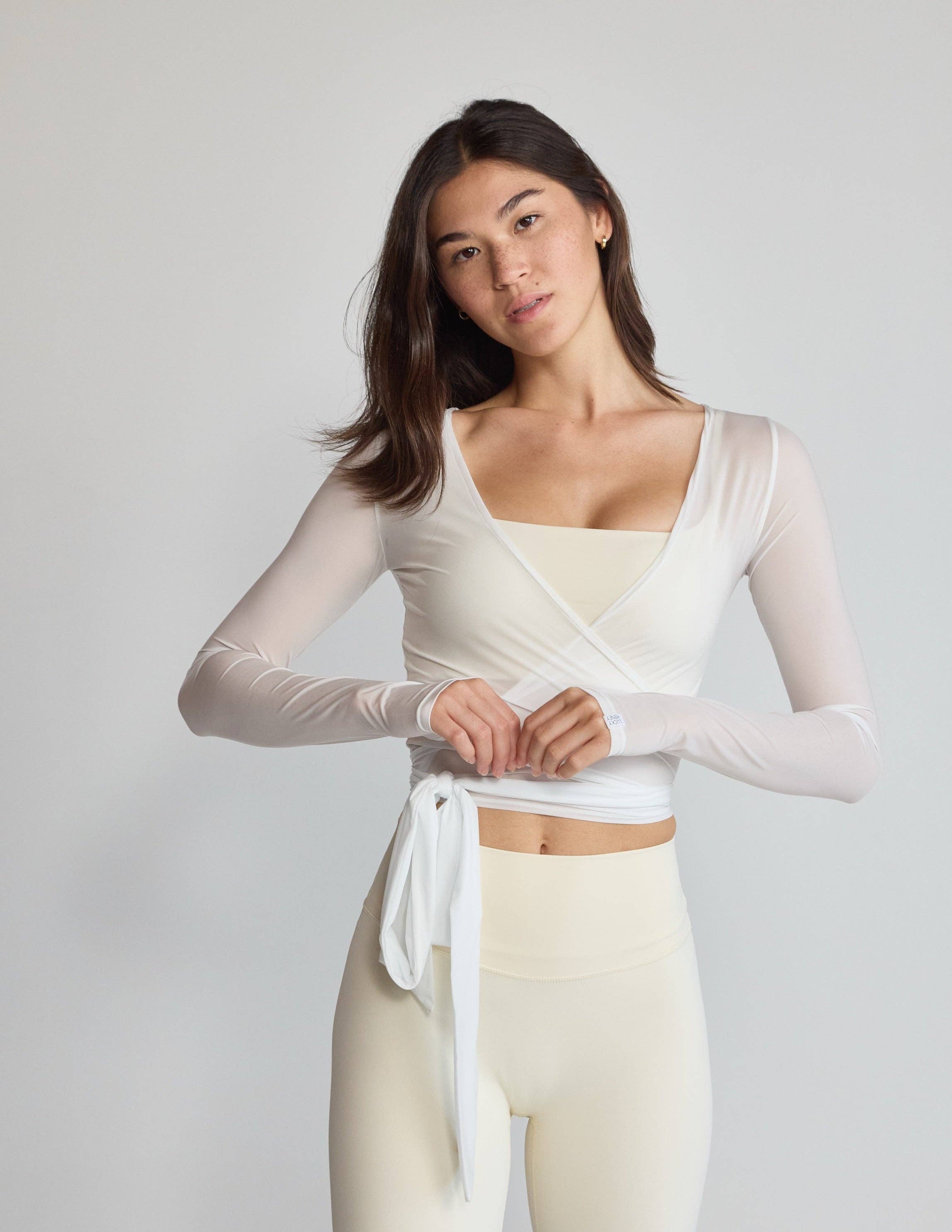 The Ballet Mesh Wrap - White