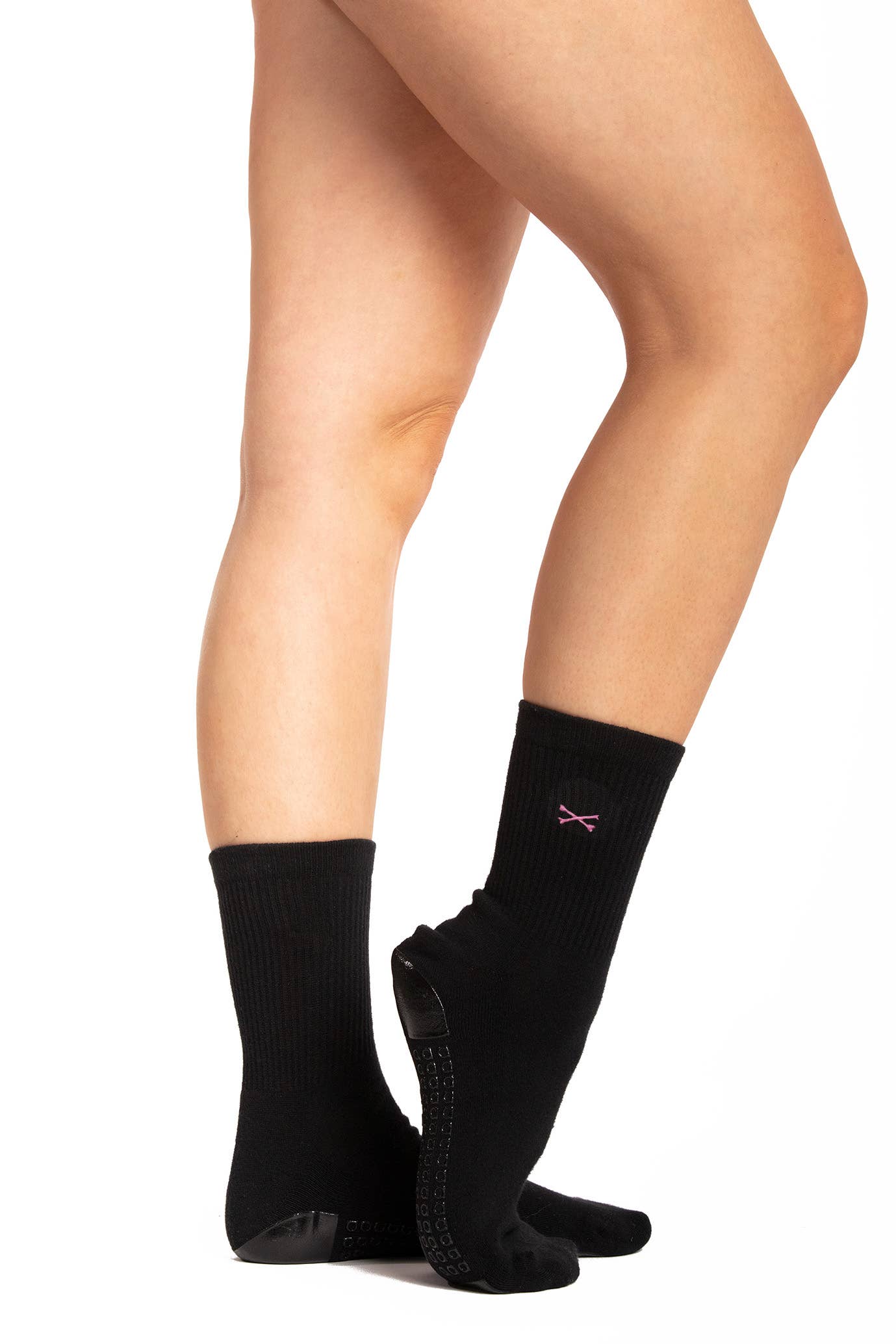 Skull and Bones Grip Sock- Women's