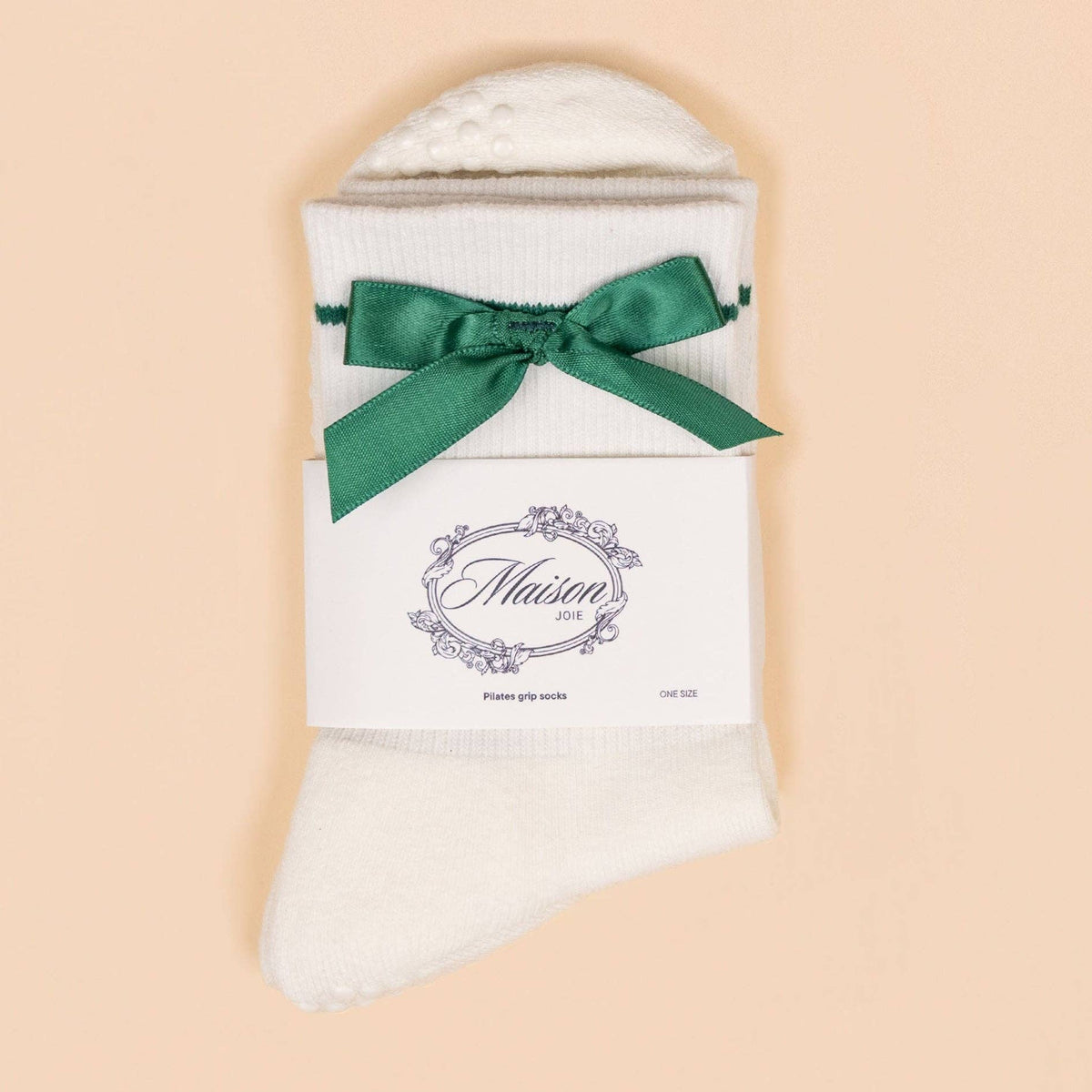 Maison Joie Signature Grip Socks – Green