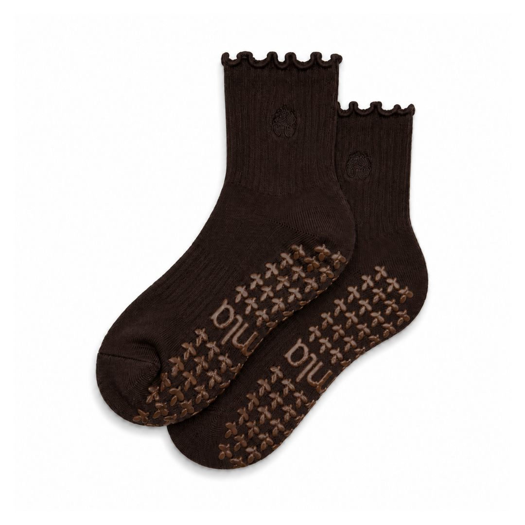 Espresso Grip Socks