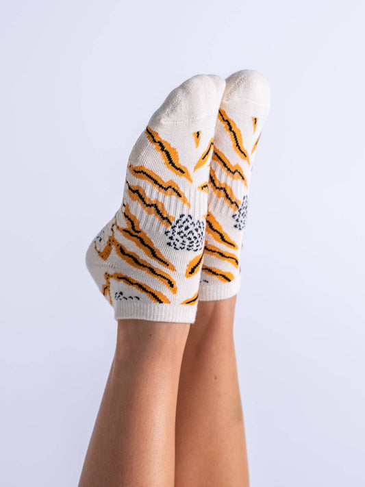 Ankle Grip Sock - Tiger Bloom