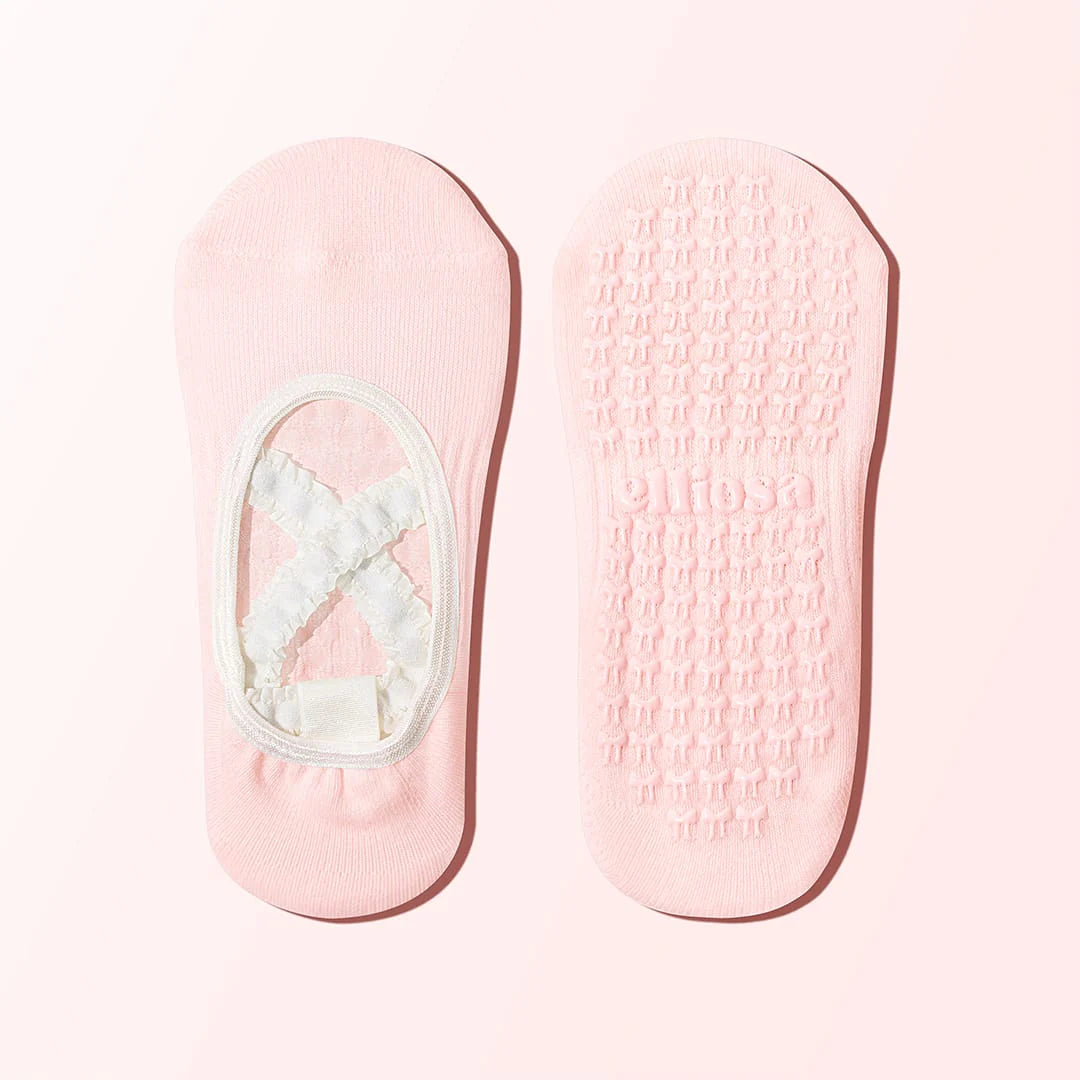 Dual-Direction™ Ballerina Edit – Strawberry Milk Grip Socks