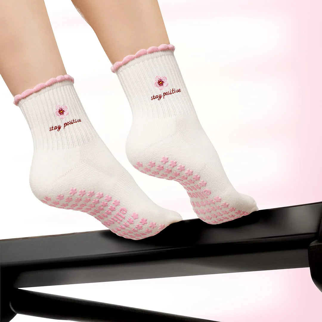 Dual-Direction™ Bloom – Stay Positive Grip Socks
