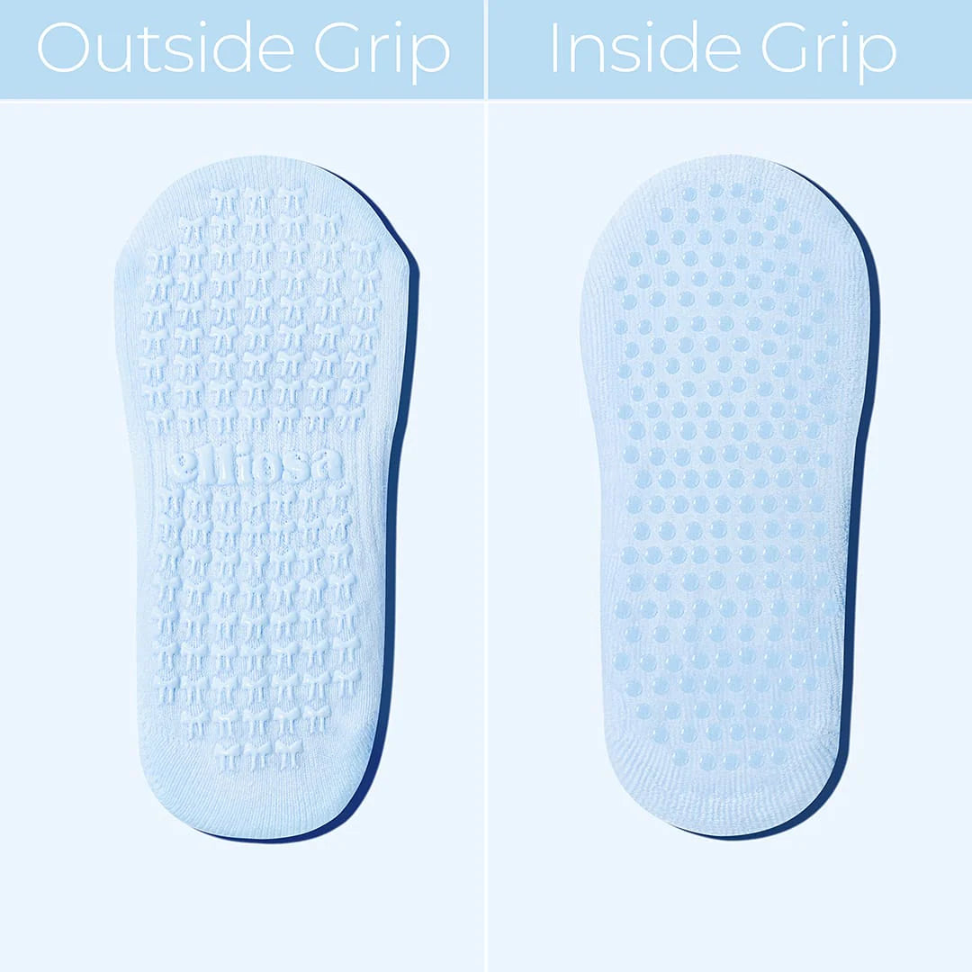 Dual-Direction™ Ballerina Flow – Blueberry Milk Grip Socks