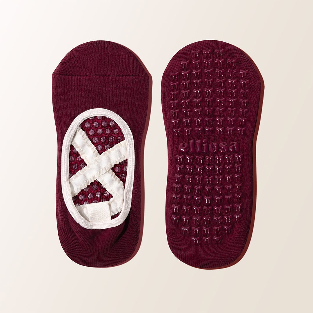 Dual-Direction™ Ballerina Edit – Mulberry Grip Socks