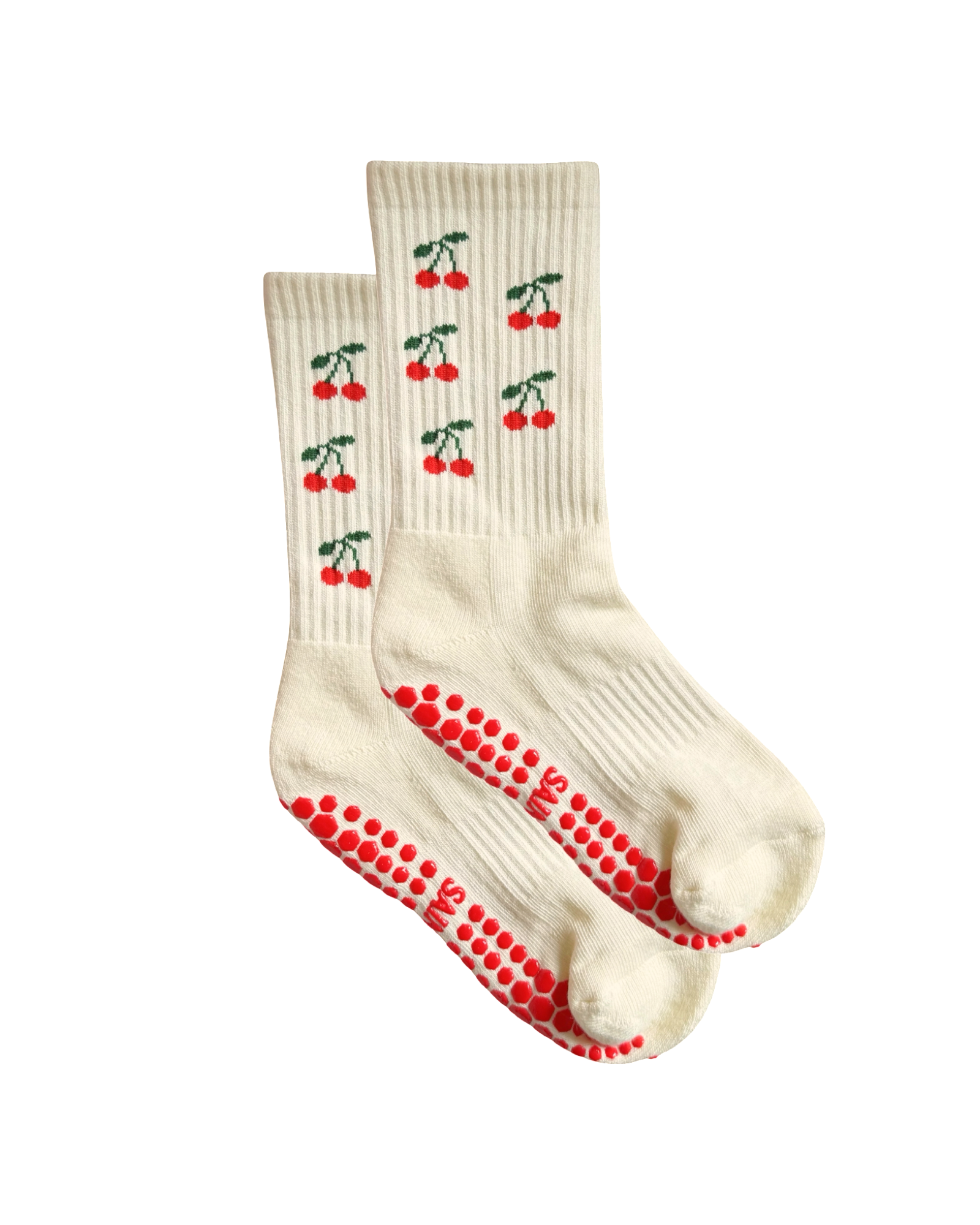 Cherry Cream Grip Sock