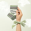 Elliosa Autumn Stripe Grip Socks in Forest Walk - striped sock and matching grip