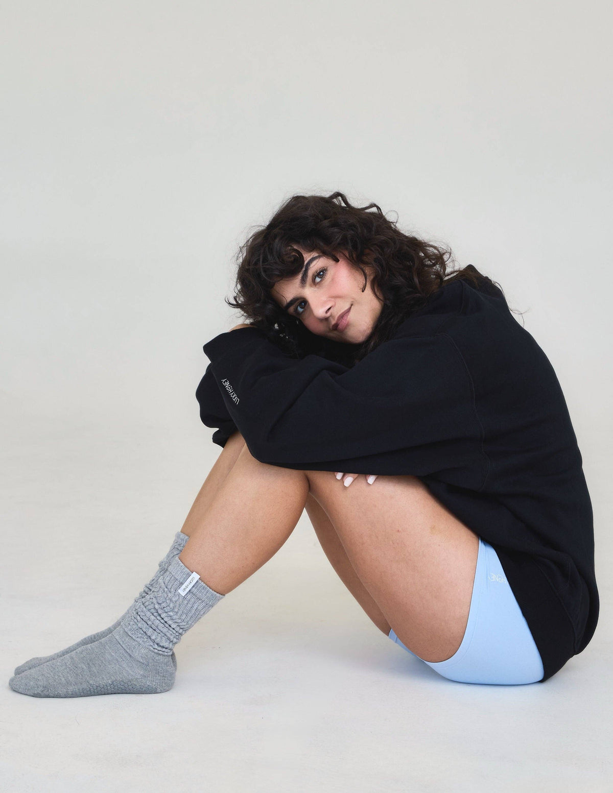 The Scrunch Grip Sock (Baby Blue)