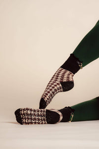 Hawthorne Ruffle Luxe Grip Sock — Pilates Honey grip socks product view