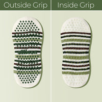 Elliosa Autumn Stripe Grip Socks in Forest Walk - grip sole detail