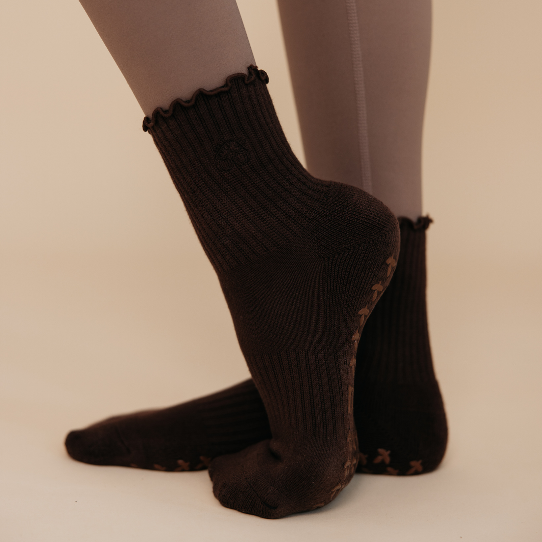 Espresso Grip Socks