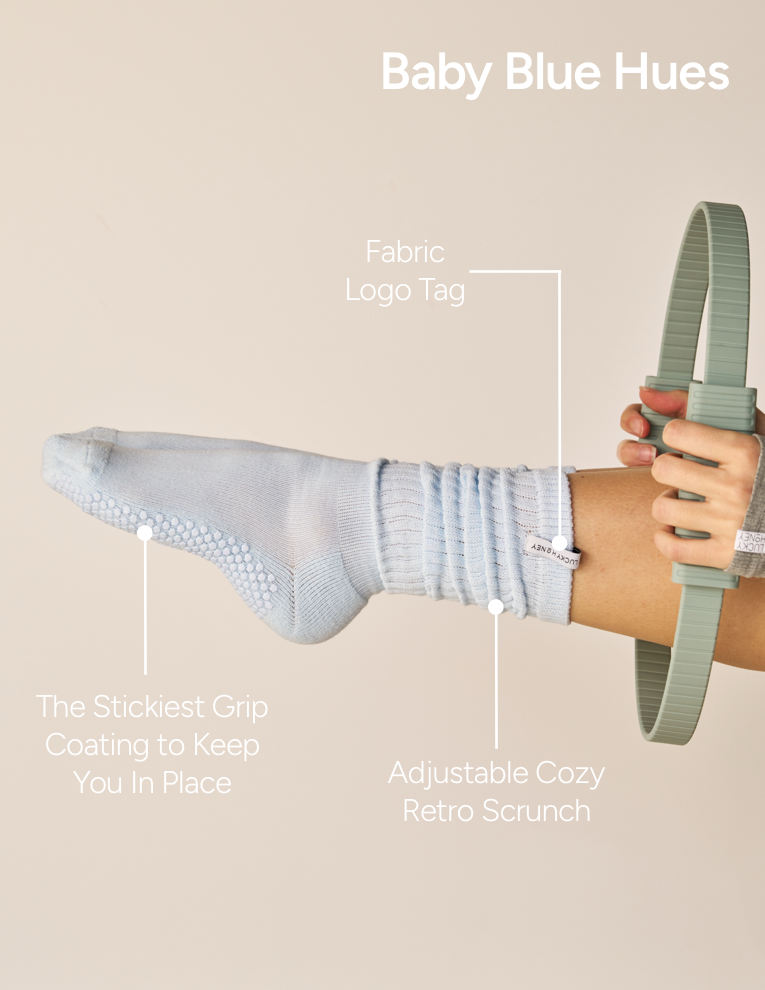 The Scrunch Grip Sock (Baby Blue)