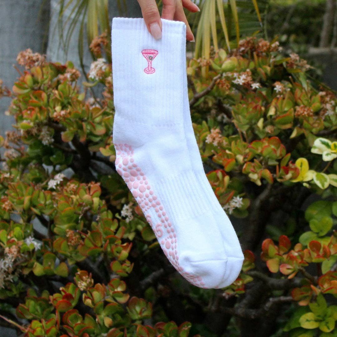 MARTINI GRIP SOCKS IN PINK