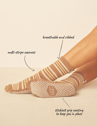Lucky Honey Lola Crew grip socks — product photo