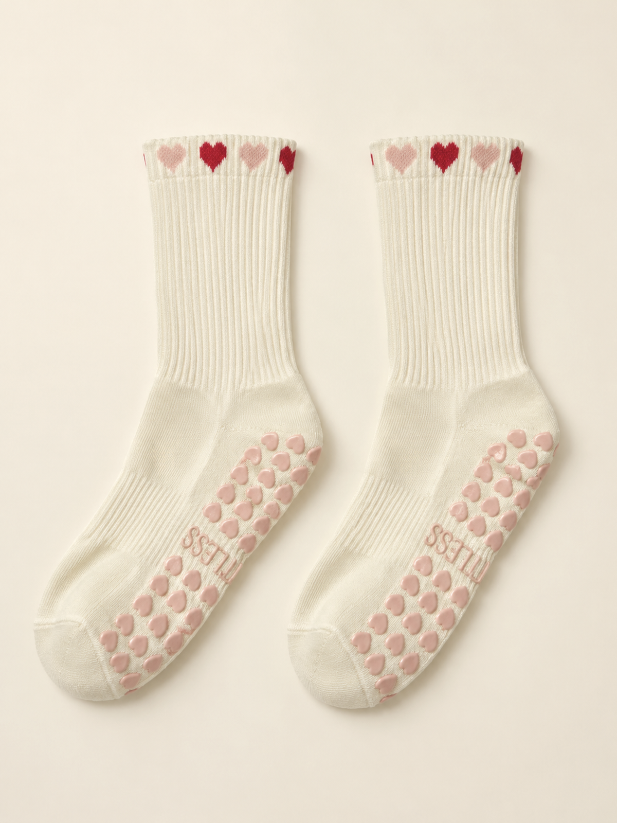 Double Heart Double Grip Sock
