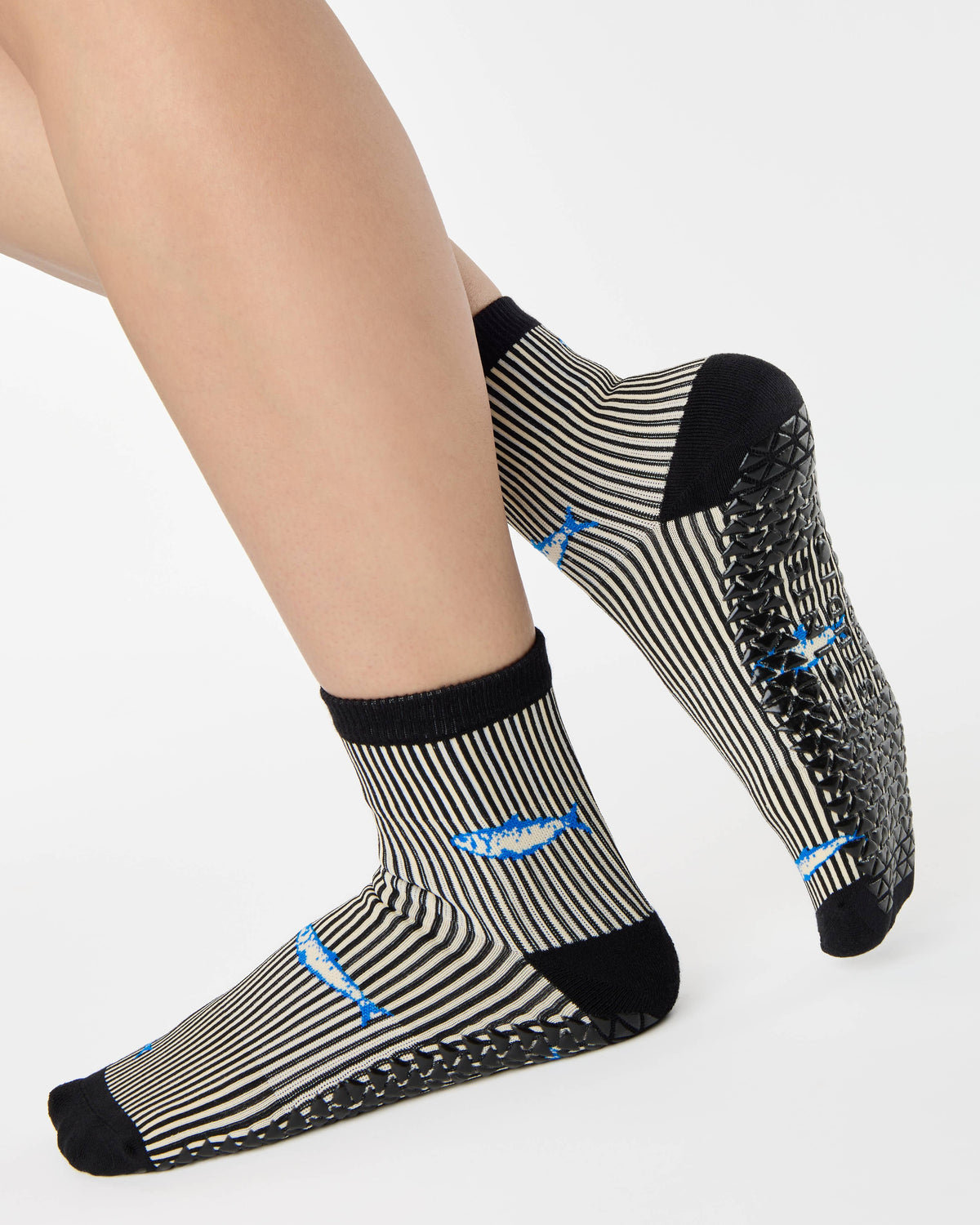 Sardines Ankle Grip Sock | Black