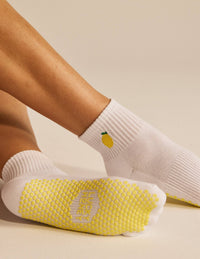 Lucky Honey Harlow Grip Sock in Lemon