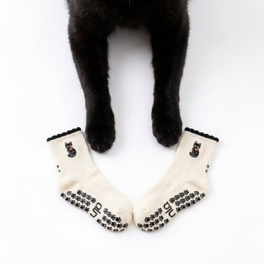The Black Cat Grip Sock